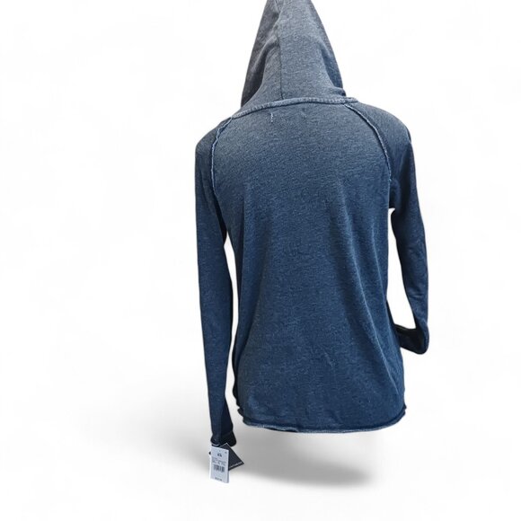 NWT Grayson Threads "Let's Get Cozy" Gray Distressed Kangaroo Hoodie Size XS - Picture 6 of 15